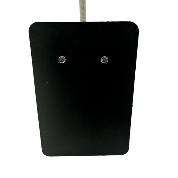 Vintage Light Blue Round  Dome Post Back Earrings - Picture 3 of 6